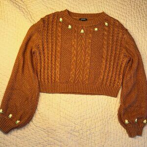 Wild Fable Cropped Pink Sweater